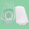 FEOOWV Portable Plastic Rectangular Loaf Bread Box with Transparent Lid,
