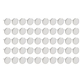 QUARKZMAN 11 x 15 mm Furniture Upholstery Nails x 50 Pieces Flat Head Decorative Push Pins Furniture Nails Pins for Furniture DIY Decorative [Silver Tone]