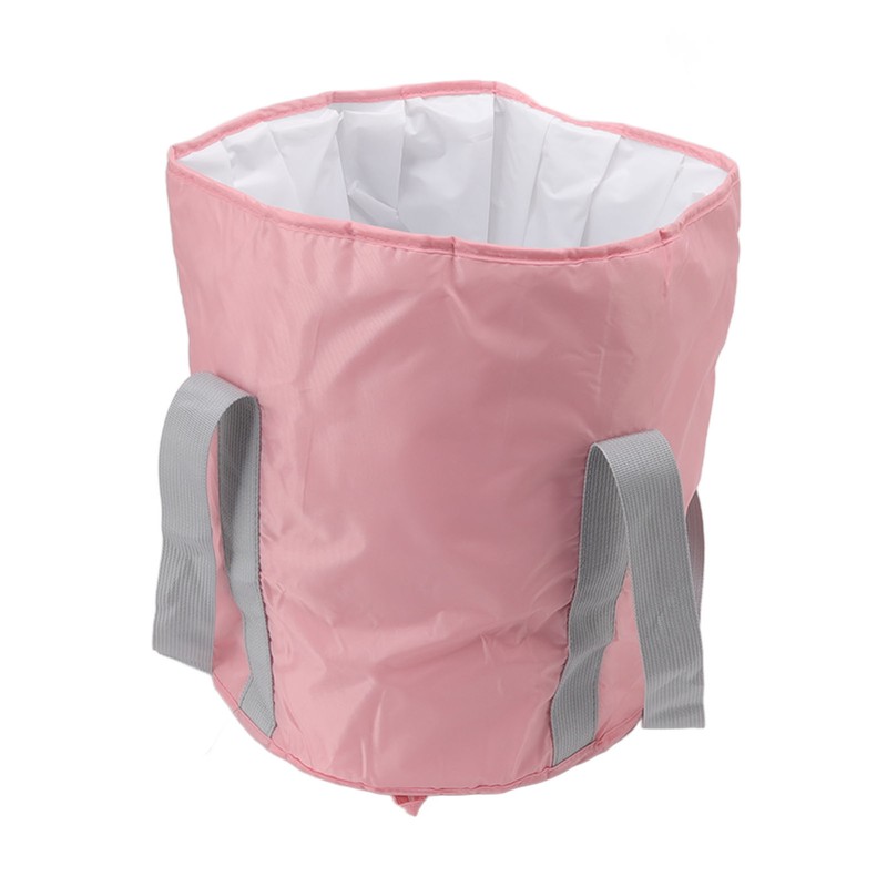 Foldable Foot Tub Polyester Double Layer Collapsible Camping Bucket with