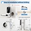 Smart Door Lock with Handle,Keyless Entry Door Locks, 8-in-1 Fingerprint