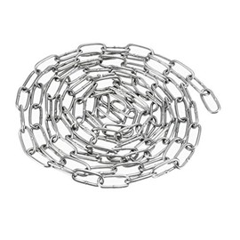sourcing map Stainless Steel 304 Hardened Proof Coil Chain 1m Length 1.2mm Thickness Zinc Plated