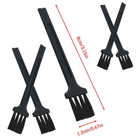 JJHXSM 10PCS Plastic Cleaning Brush 8cm/3.15in Keyboard Brush Chain Small Brush For Powder Residue Object Coffee Machine Cleaning PCB Board Spice Grinder Food Processor Cleaning Brush Black