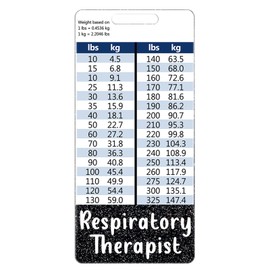 Plifal Respiratory Therapist Badge Buddy Card Holder Nursing Accessories Black Vertical ID Name Identification Tags Nurse Work Items W Height & Weight Conversion Charts