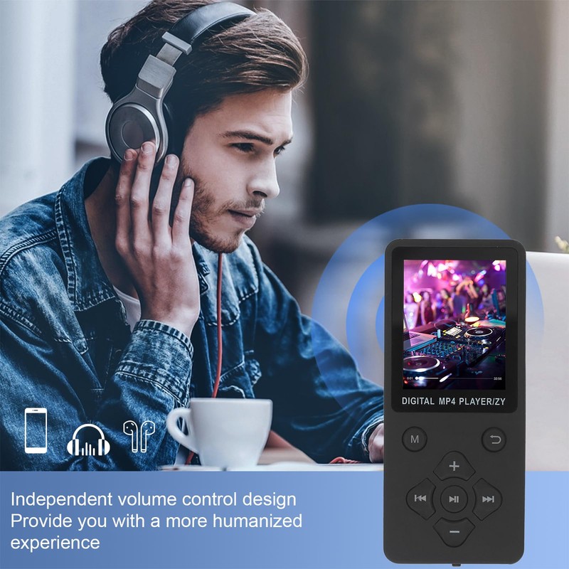 MP3 Player with Bluetooth, HiFi Sound, 1.8 Inch Screen, Portable