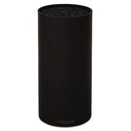 ARCOS Universal Knife Block Set Without Knives up to 8 Inch. Made of thermoplastic Elastomer. Series Tacos Universales. Black