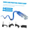 KICHOUSE 100Pcs Black J Hooks Support Clamps with Nails for