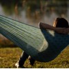 Bliss Hammocks In a Bag Strong Mesh Fabric Light Blue