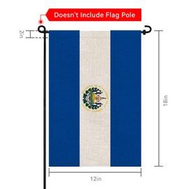 Pretty_jessie El Salvador Flag Salvadorans Garden Flags 12x18 Double-Sided Small Burlap Yard Flag Decorations for Outdoors(El Salvador)