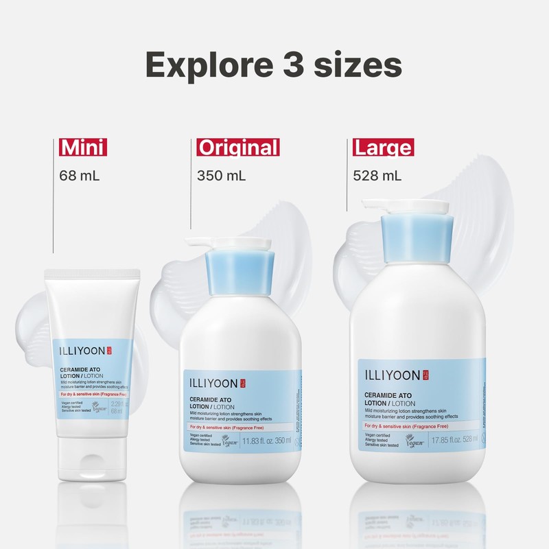 Illiyoon Ceramide Ato Lotion | Lightweight Moisturizer for Dry &