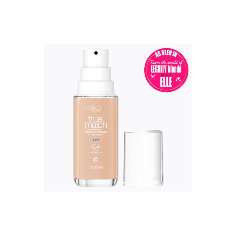 L'Oreal Paris True Match Super-Blendable Foundation, Medium Coverage Liquid Foundation