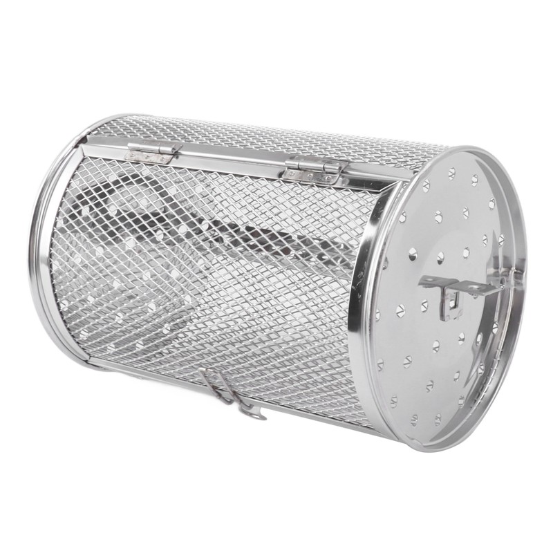 Rolling Grilling Basket Stainless Steel Grill Cage Round Stainless Steel