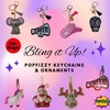 Popfizzy Bling Alien Keychain Accessories for Women and Girls, Rhinestone