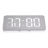 LED Digital Alarm Clock USB Charging Mirror Clock with 4