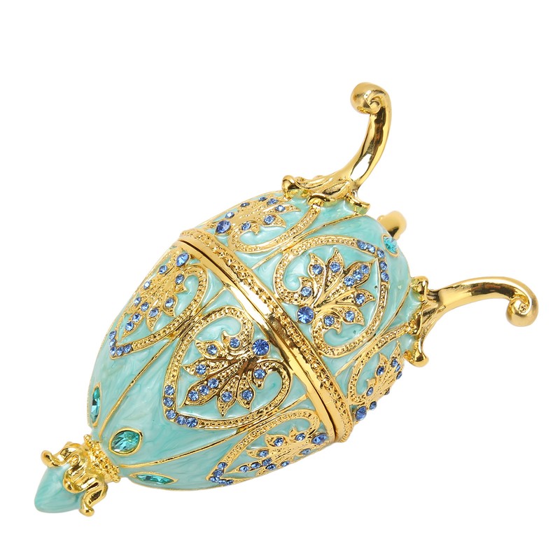 Egg Trinket Box Enamelled Jewelry Box Zinc Alloy Exquisite Jewelry