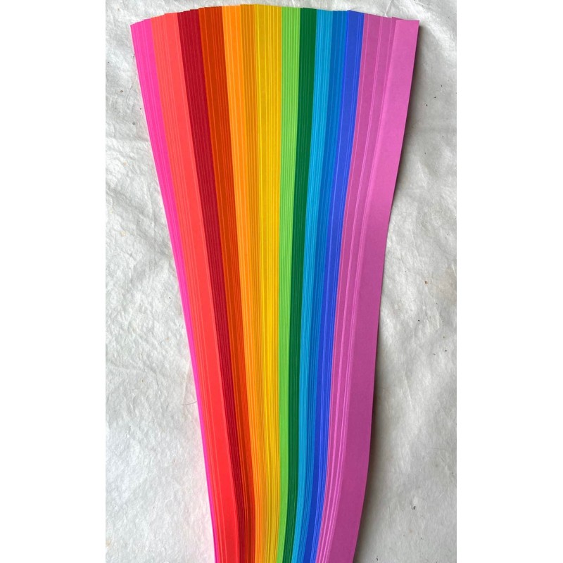 3/8" Rainbow Paper Strips for German, Froebel, Moravian Stars &