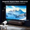 Mini Projector,Support 4K 1080P Portable Projector with Dual Band WIFI6