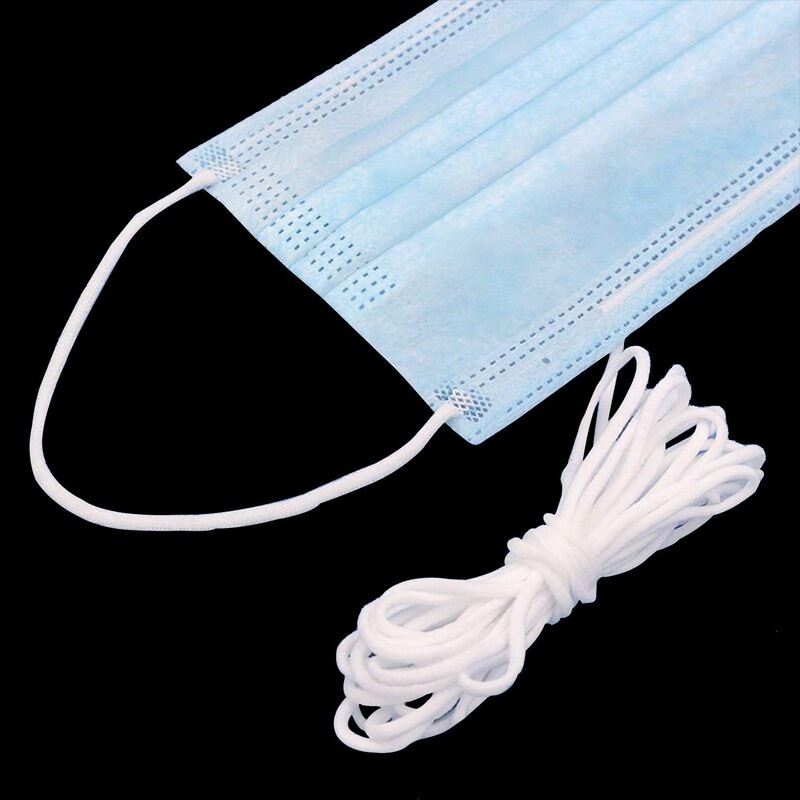 WedDecor 3mm Wide White Elastic Band Thin Ear Loop Strap