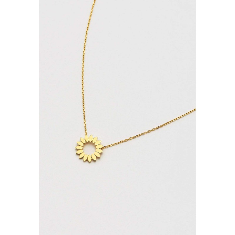 Estella Bartlett Modern Floral Necklace - Gold Plated