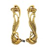 Two Moustaches Peacock Design 7 Inches Brass Door Handle -