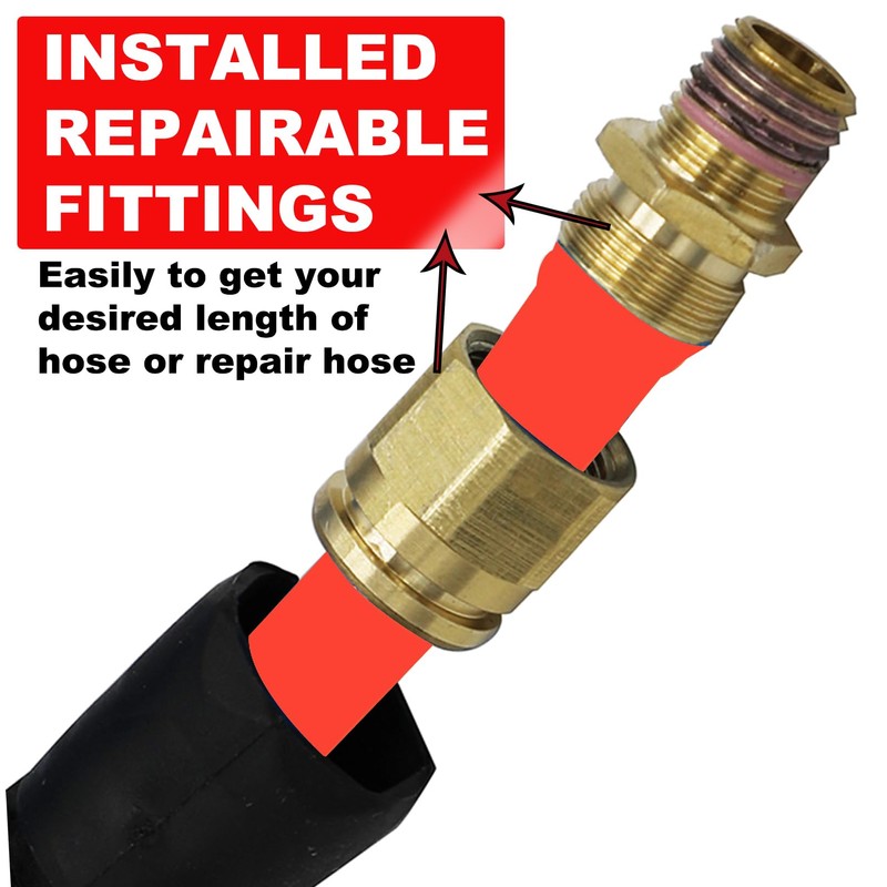 YOTOO Polyurethane Recoil Air Hose 3/8" Inner Diameter by 50'