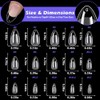 LoveOurHome 600 Uñas Postizas Cortas Almendradas, Uñas Postizas Transparentes De