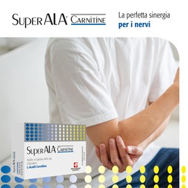 SuperAla Carnitine Integratore Alimentare che agisce sui Tessuti Nervosi - a base di L-Acetil-Carnitina, Acido Alfa-Lipoico, Citicolina e Vitamina B6-30 compresse