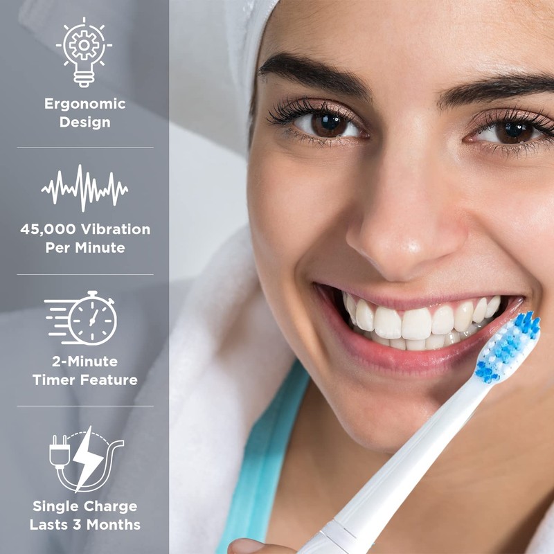 Pop Sonic USB Charge Anywhere Toothbrush(Orange) | Rechargeable Toothbrush w/Up