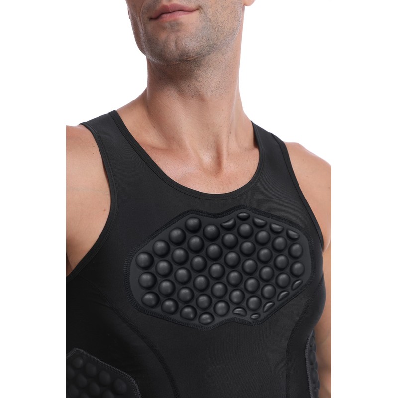 Topeter Baseball Padded Compression Tank Tops with Rib/Chest Protection Pads,