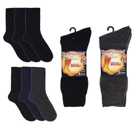 3 PAIRS OF MENS THERMAL 2.0 TOG SOCKS BY HEATGUARD WINTER THICK WARMTH (DARKS)
