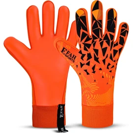 EFAH SPORTS Goalkeeper Gloves for Children and Adults with Padded Palm, Breathable and Strong Grip Football Gloves (Orange, Size 5, Suitable for 9 to 12 Years Old, Ambidextrouse)