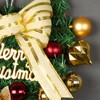 Christmas Inverted Tree Wreath Door Hanging Electroplated Ball Rattan Garland