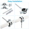PATIKIL 12.2"-12.6"/310-320mm Split Ring Pipe Hanger, Heavy Duty Adjustable Pipe