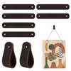 FERCAISH Pack of 8 PU Leather Wall Hooks, Durable, Space-saving,