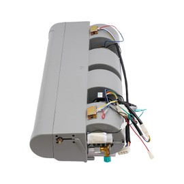 12V Universal Double Shaft AC Evaporator with 5 Shutters Double Shaft 3-Speed A/C Car Air Conditioner Evaporator 3600RPM 598CFM Unit Air Conditioning Cooler for Engineering Vehicles Grey