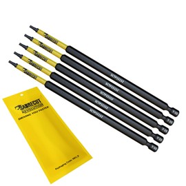 5 x SabreCut SCTP15152_5 152mm T15 TX15 Torx Tamper Proof Security Magnetic Impact Screwdriver Driver Bits Set Heavy Duty Compatible with Dewalt Milwaukee Bosch Makita and More