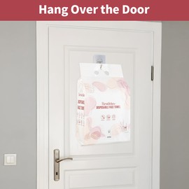 Disposable Towels for Face Hang Over the Door or on Wall, 300 ct, 2 Pack, Thick and Durable Facial Towels for Skin Care, Makeup Removal, Multi-Purpose Use on Sink, Bathroom Counter, Toilet, etc