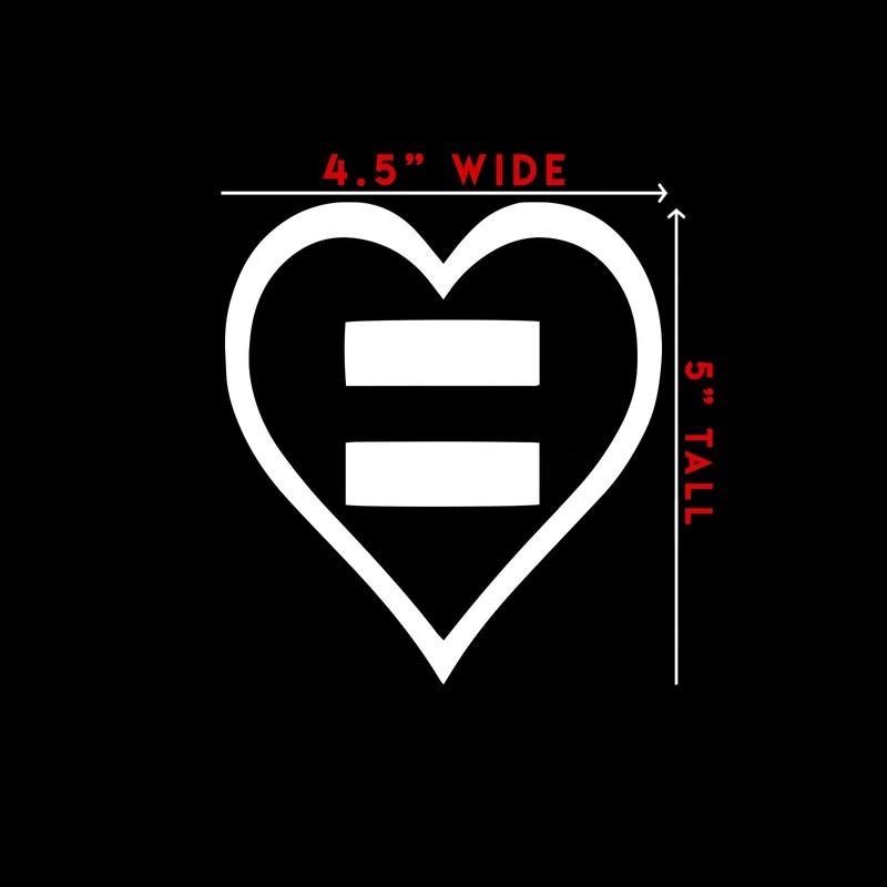 Human Rights Gay Lesbian Equal Sign Sticker Decal Notebook Car