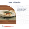 Sammons Preston Hi-Lo Scoop Plate, 9" Scooped Dish with Wall,