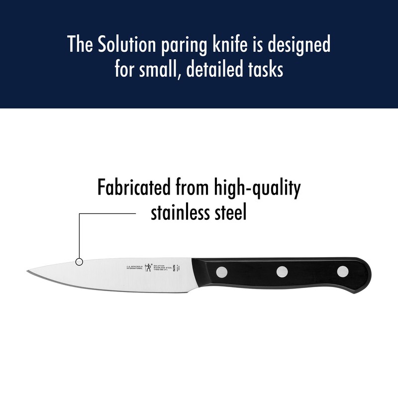 HENCKELS Solution Razor-Sharp 4-inch Compact Chef Knife, German Engineered Informed