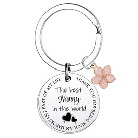 Waeceip Nanny Gifts Keyring Gifts for Nanny Mothers Day Gifts for Nanny Birthday Gifts From Grandchildren Gifts Idea For Nanny