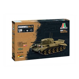 Italeri 25754 1:56 Cromwell MK. IV Model Building Kit, Stand Model Building, Crafts, Hobby, Gluing, Plastic Kit, Detailed Military Kit, Tank 1:56
