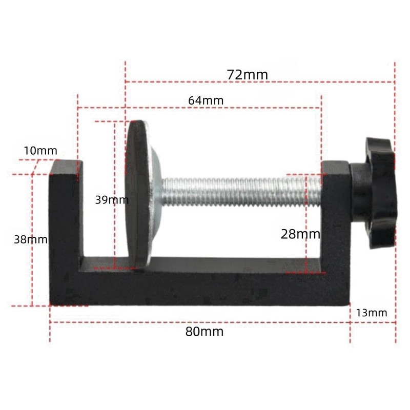 Loopunk Clamp Metal Fittings, U-Shaped Bracket Clamp, C-Shape, Fixing Bracket,