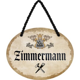 schilderkreis24 Tin Sign "Carpenter" Decorative Gift Idea Man 18 x 14 cm