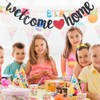 Welcome Home Banner, Welcome Home Decorations Banners Flag, Glitter Bunting