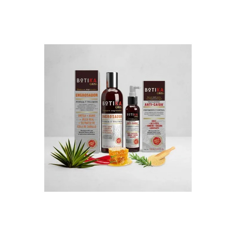 Shampoo Engrosador 480ml Sérum 125ml Kit Botika