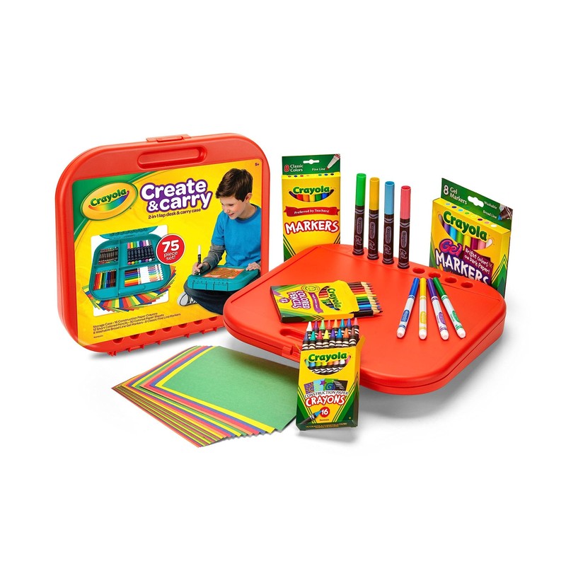Crayola Create 'N Carry Travel Art Set for Kids (75pcs),