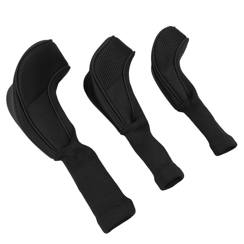 3Pcs Golf Club Head Covers 1 3/5 UT Breathable Mesh