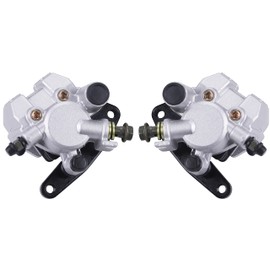 CNCMOTOK Front Right & Left Brake Caliper With Pads Compatible with YAMAHA Banshee 350 Grizzly 350 400 450 Big Bear 250 350 450 Blaster 200 Bruin 250 350 Raptor 350 660 Warrior 350 Bear Tracker 250