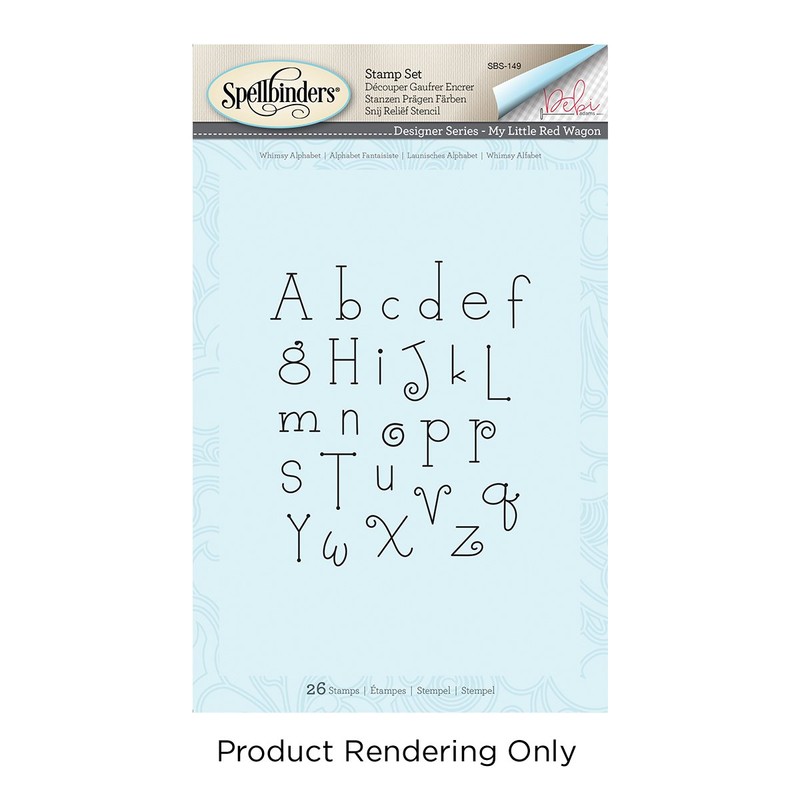 Spellbinders Whimsy Alphabet Stamp Set, Synthetic Material, Multi-Colour, 26.3 x