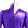 IBAKOM Women Shiny Metallic Leotard Mock Neck Half Peplum Gymnastics